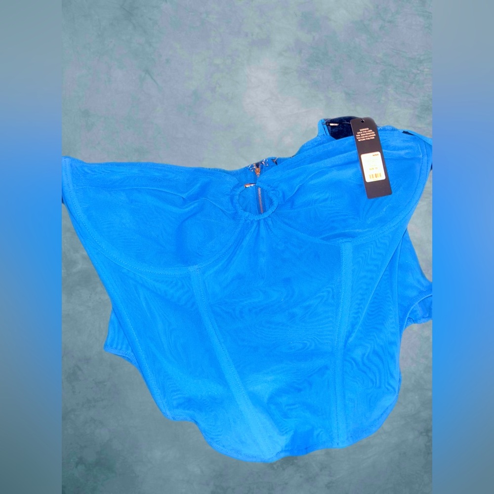 NEVER WORN PLUS SIZE COBALT BLUE FASHION NOVA CORSET